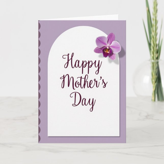 Orchid Mothers Day Script Card (Front)