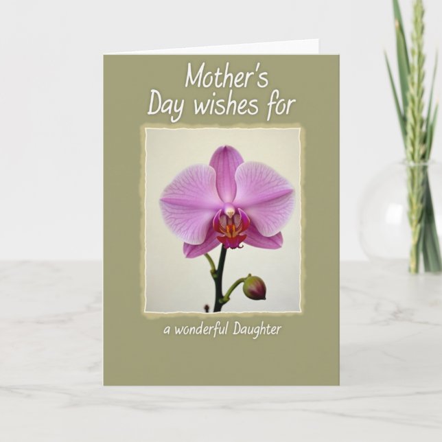 Orchid Mothers Day Wishes Card (Front)