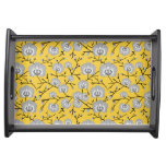 orchid mustard pattern serving tray