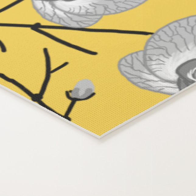 orchid mustard pattern yoga mat (Detail)