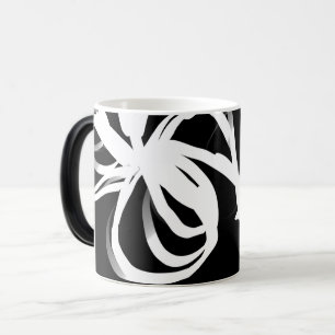 Orchid Noir: Abstract Black & White Color Morph Mug