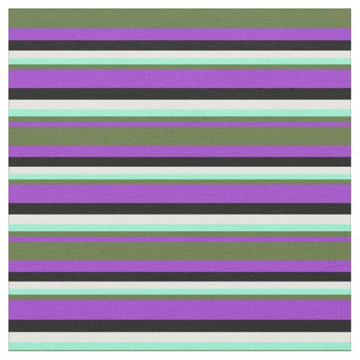 Orchid, Olive Green, Aquamarine, Mint Cream, Black Fabric