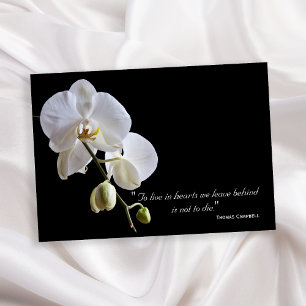 Orchid on Black Thank You for Your Sympathy Card