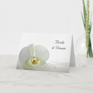 Orchid on White Wedding Invitation Card