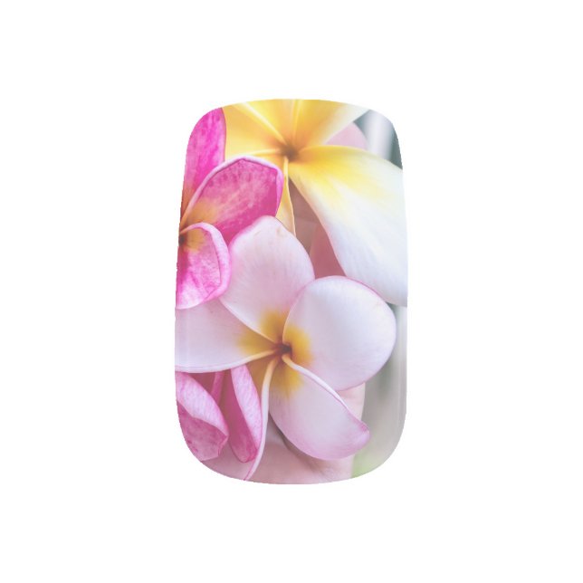 orchid, opal Hawaiian flower   nail art (Left Thumb)