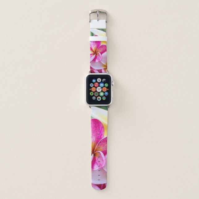 orchid , opal Hawaiian flower watch Apple Watch Band (Front)
