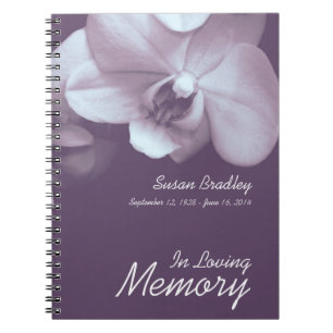 Orchid P Floral Photography Funeral Guest Book SN
