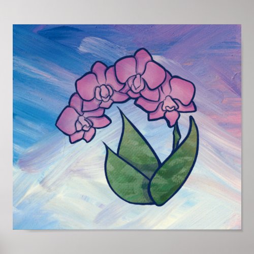 Orchid Painting              i love orchids orch Poster