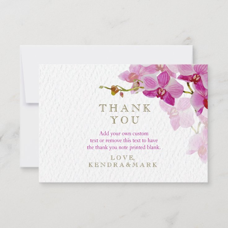 Orchid Paradise Floral Thank You Cards | Zazzle