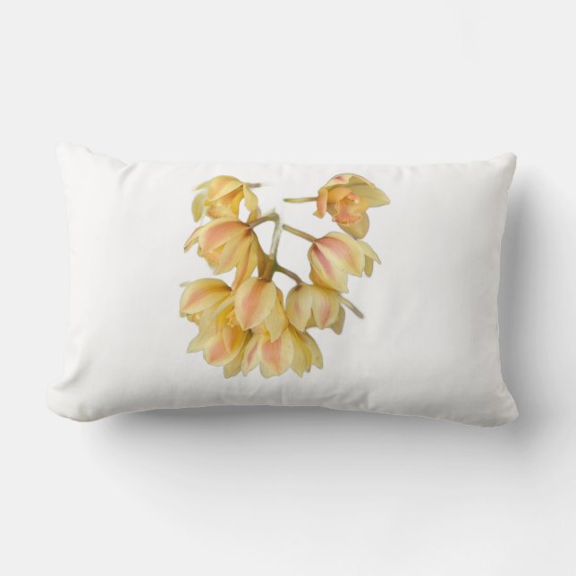   Orchid Pattern Pillo Lumbar Pillow (Front)
