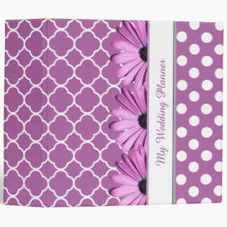 Orchid Patterns and Flowers Wedding Plannner Binder