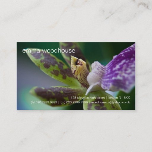 Customizable Orchid â€¢ Personal Business Card
