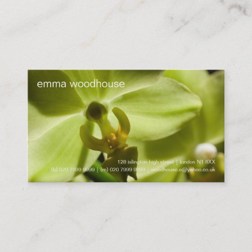 Customizable Orchid • Personal Business Card