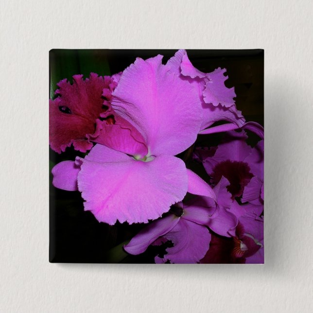 Orchid Pinback Button (Front)