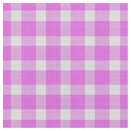 Orchid Pink and Blush Pink Checkered Plaid Fabric