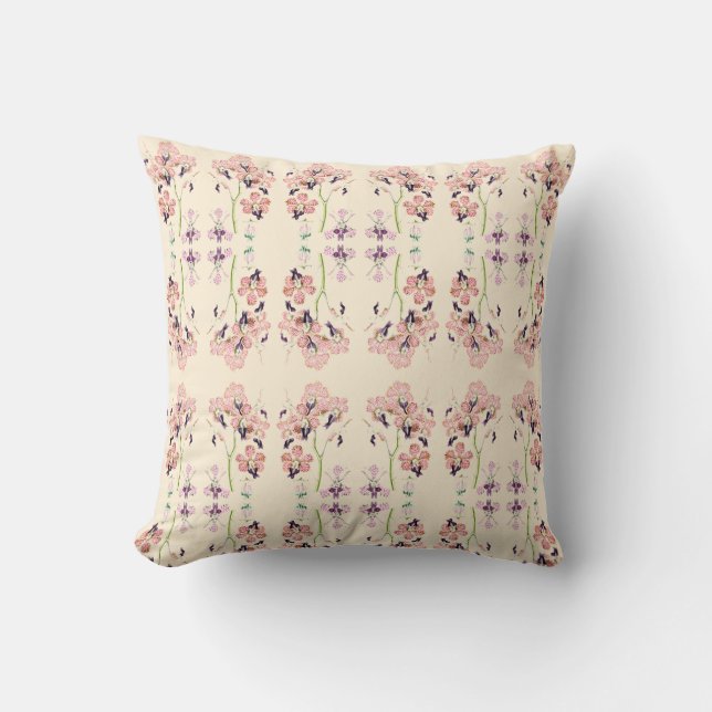 Orchid Pink and purple reversable pillow (Front)