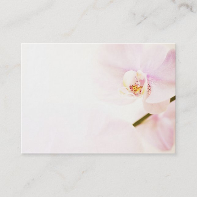 Orchid  - Pink High Key Flower - Floral Template Business Card (Front)