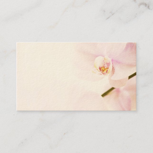 Orchid  - Pink High Key Flower - Floral Template Business Card (Front)
