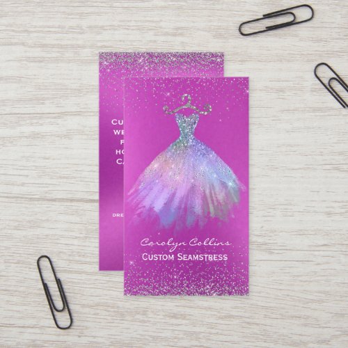 Orchid Pink Opulent Seamstress Business Card