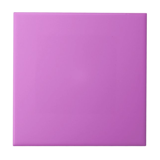 Orchid Pink Solid Color | Classic Elegant Ceramic Tile (Front)