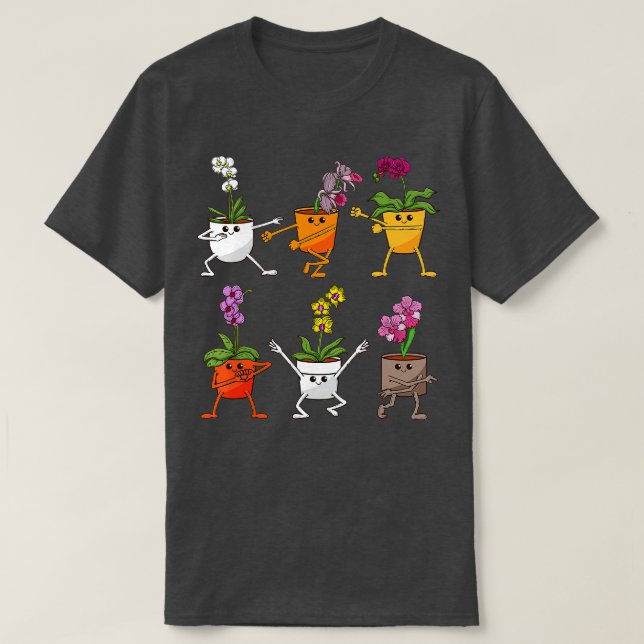 Orchid Plant Lover Women Gardening Houseplant Orch T-Shirt (Design Front)
