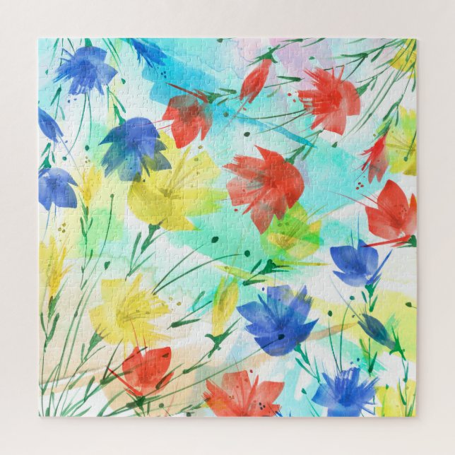 Orchid Poppy Peony Fashion Bouquet Jigsaw Puzzle (Vertical)