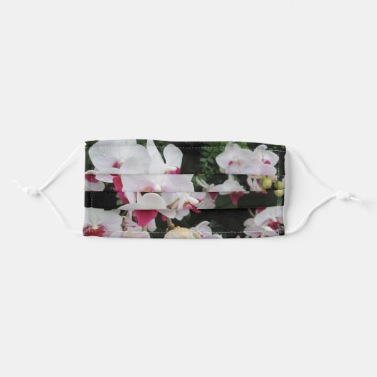 Orchid Print Adult Face Mask (Front, Folded)