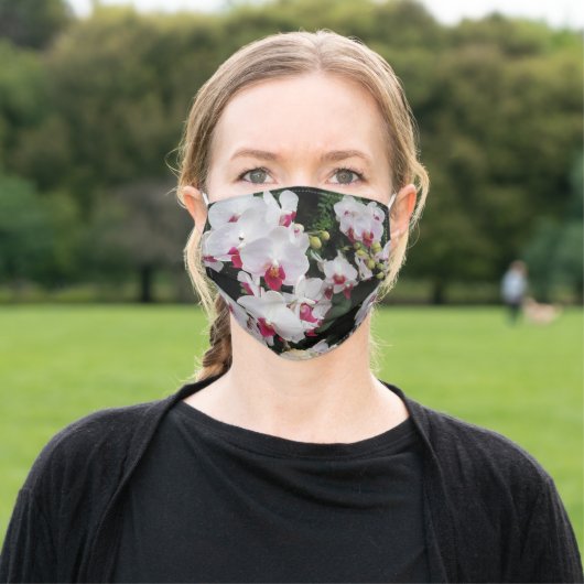 Orchid Print Adult Face Mask (Outside)