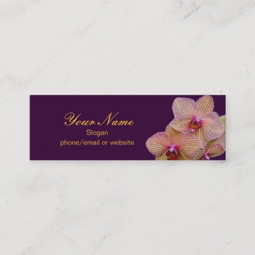 Customizable Orchid Profile card Business Card