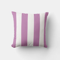 Orchid Purple and White Stripe Pillow