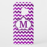 Orchid Purple Chevron Personalized Monogram Case-Mate Samsung Galaxy S9 Case<br><div class="desc">This trendy, girly design features a bright, colorful orchid - purple chevron pattern in two alternating shades of fuchsia / purple on a white background. It has a flower - shaped outlined space where you can add your monogram / initial in purple to personalize. It's a very pretty, chic, stylish...</div>