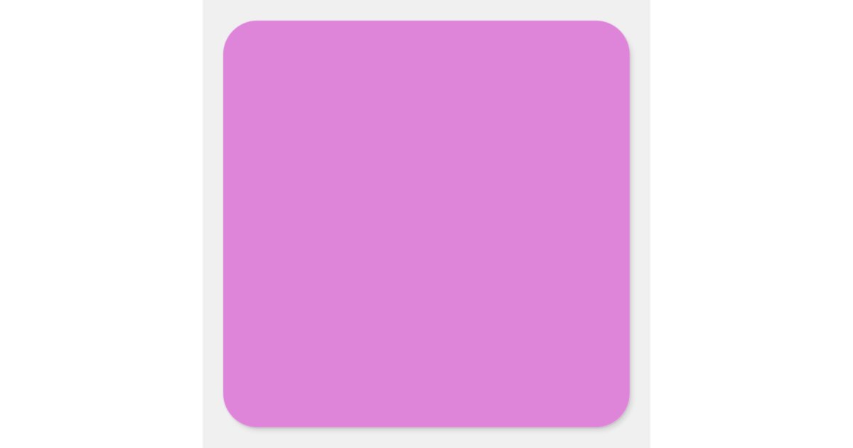 Orchid Purple DA70D6 Color, With Option for Image Square Sticker | Zazzle