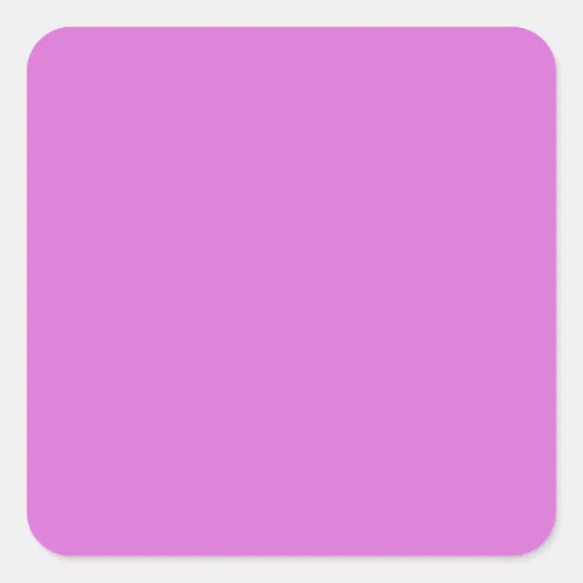 Orchid Purple DA70D6 Color, With Option for Image Square Sticker | Zazzle