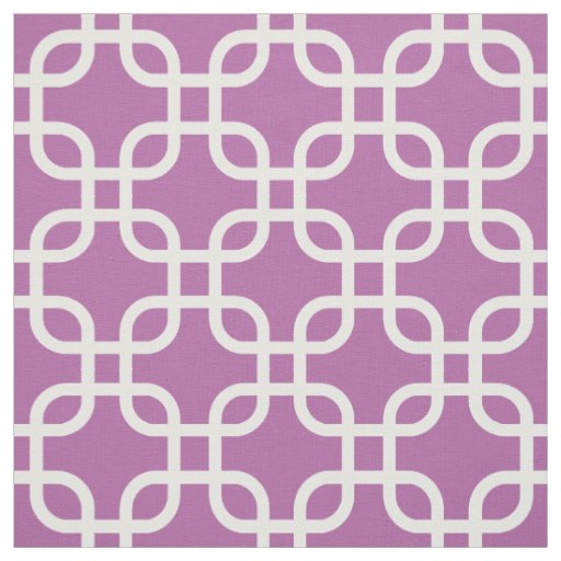 Orchid Purple Geometric Links Pattern Fabric