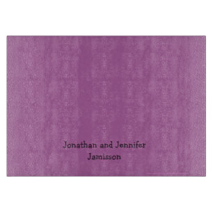 Orchid Purple Personalized Glass Cutting Board
