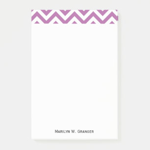 Orchid Purple White Large Chevron ZigZag Pattern Post-it Notes