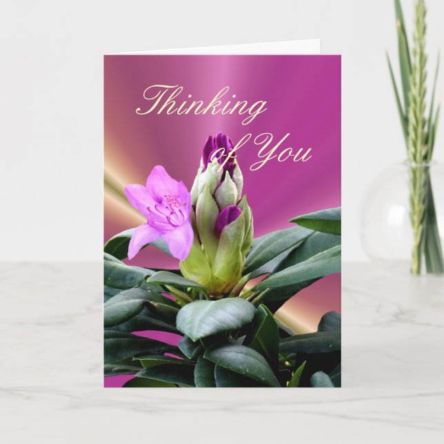 Orchid Rhododendron Buds-customize any occasion Card (Front)