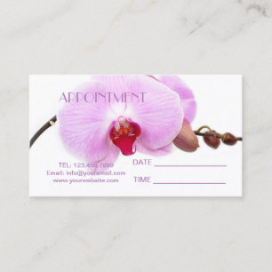 Orchid Salon SPA Massage Aromatherapy Appointment Card