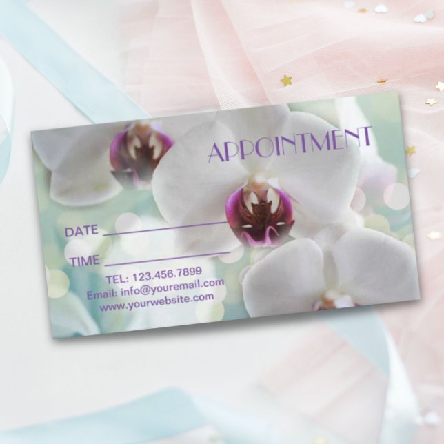 Orchid Salon SPA Massage Aromatherapy Appointment Card (Orchid Salon SPA Massage Aromatherapy Appointment)