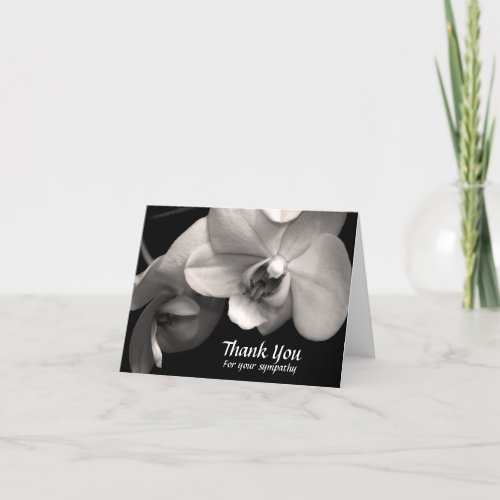 Orchid Sepia Sympathy Thank you Note Card