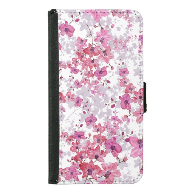 Orchid: singular red beauty. samsung galaxy wallet case (Front)