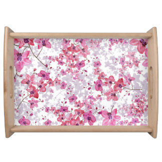 Orchid: singular red beauty. serving tray