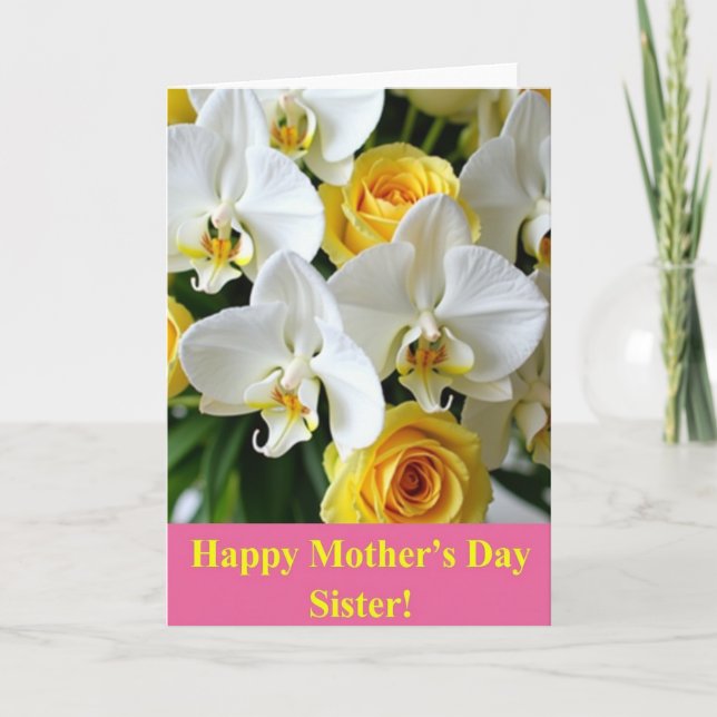 Orchid Sisters Day Wish Card (Front)