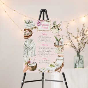 Orchid Spa Bachelorette Weekend Foam Board