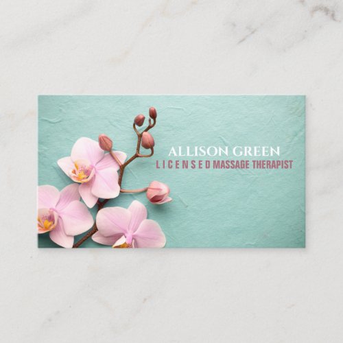 Orchid SPA Salon Aromatherapy Massage Therapist  Business Card