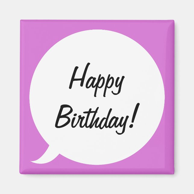 Orchid Speech Bubble Magnet (Front)