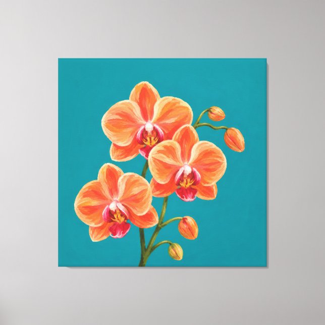 orchid spray painting canvas print (Front)