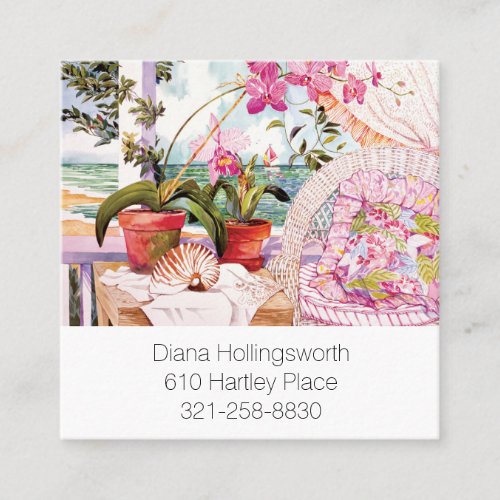 Orchid Square 25 x 25 Business Card