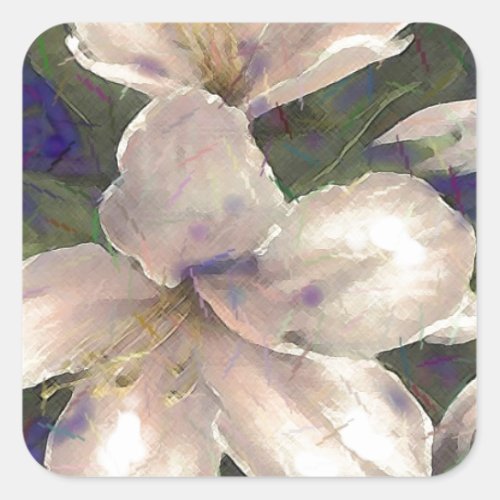 Orchid Square Sticker