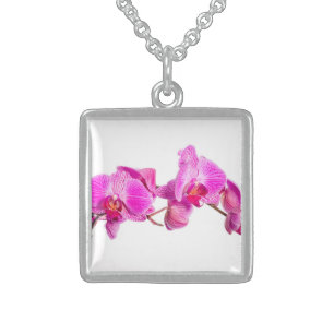 Orchid Sterling Silver Necklace
